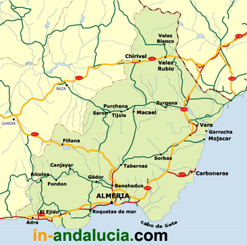 Mapa de Almeria